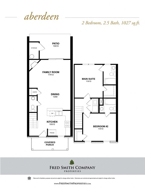 the aberdeen floor plan  2 bedroom 840 sq ft